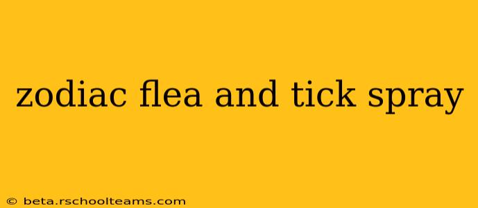 zodiac flea and tick spray
