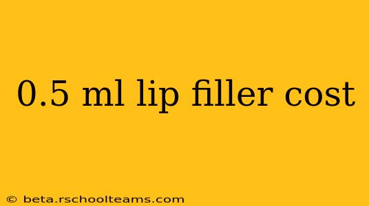 0.5 ml lip filler cost