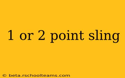 1 or 2 point sling