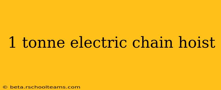 1 tonne electric chain hoist