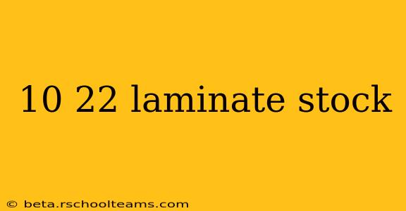 10 22 laminate stock