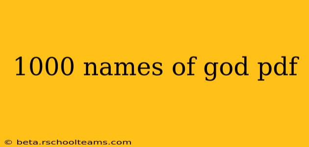 1000 names of god pdf