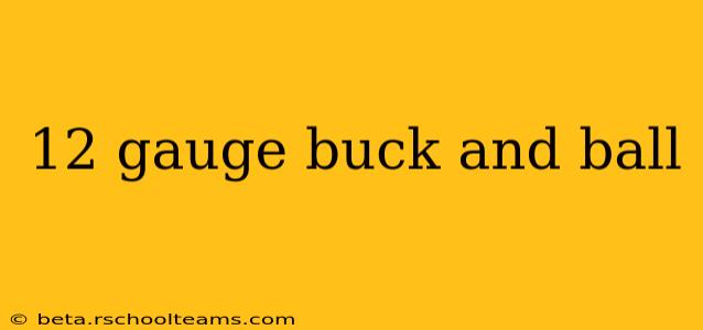 12 gauge buck and ball