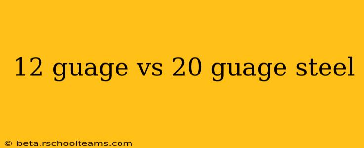 12 guage vs 20 guage steel