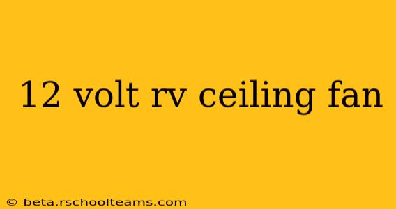 12 volt rv ceiling fan