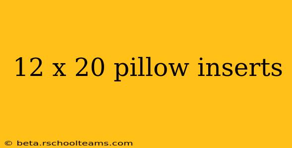 12 x 20 pillow inserts