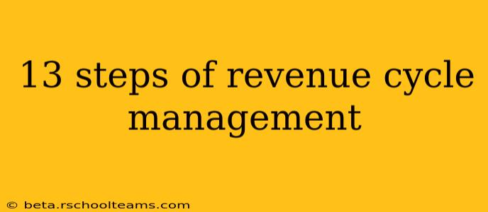 13 steps of revenue cycle management