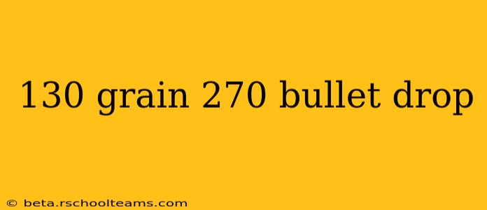 130 grain 270 bullet drop