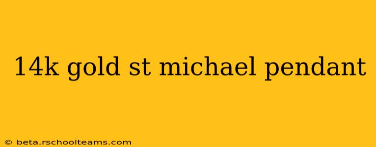 14k gold st michael pendant