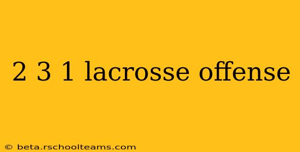 2 3 1 lacrosse offense