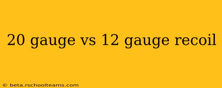 20 gauge vs 12 gauge recoil