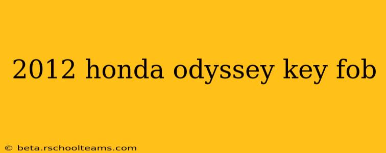 2012 honda odyssey key fob