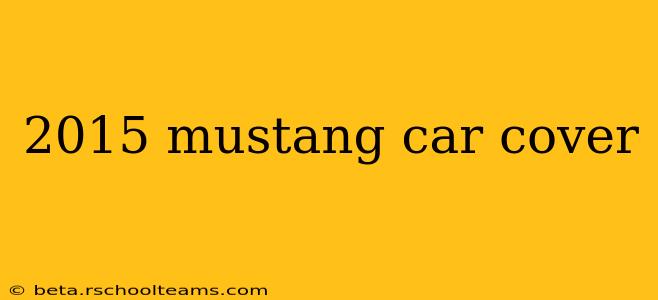 2015 mustang car cover
