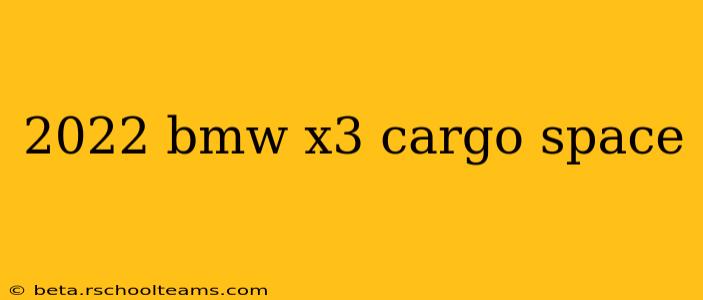 2022 bmw x3 cargo space