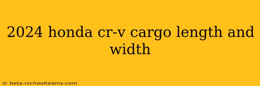 2024 honda cr-v cargo length and width