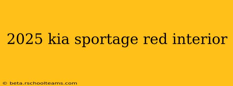 2025 kia sportage red interior