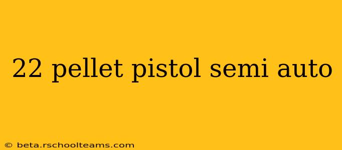 22 pellet pistol semi auto