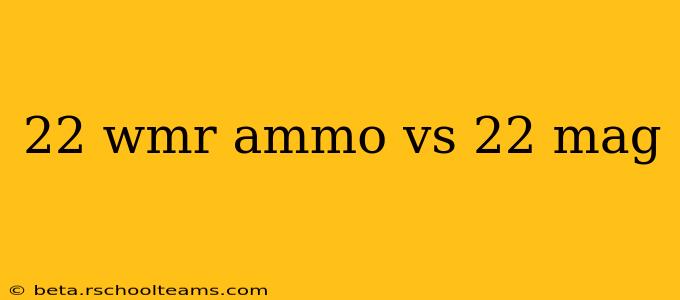 22 wmr ammo vs 22 mag