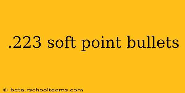 .223 soft point bullets