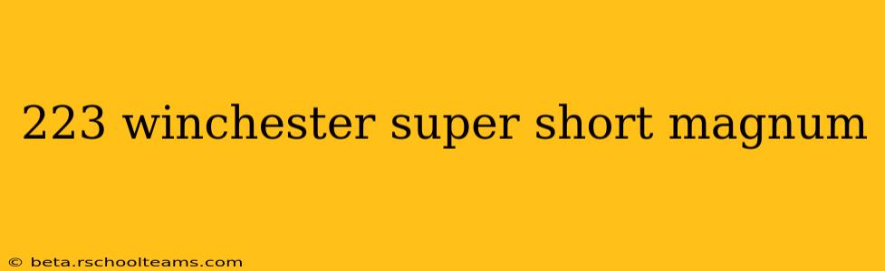 223 winchester super short magnum