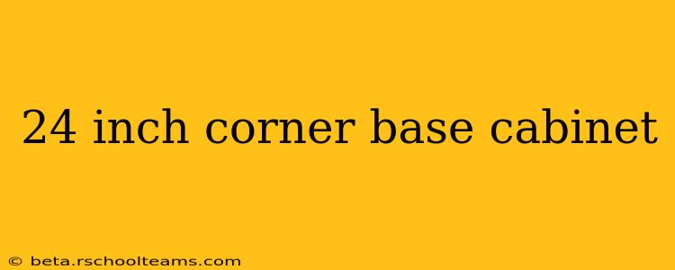 24 inch corner base cabinet