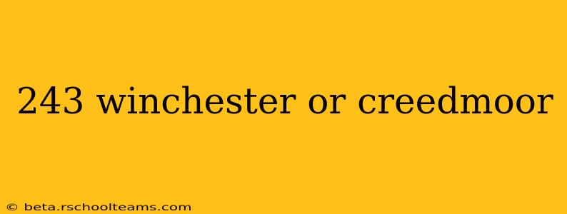 243 winchester or creedmoor