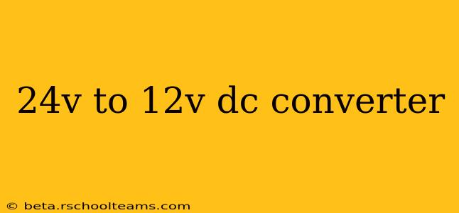 24v to 12v dc converter