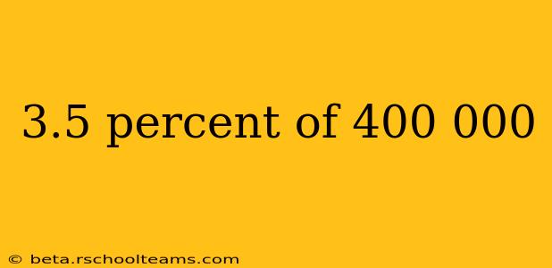 3.5 percent of 400 000