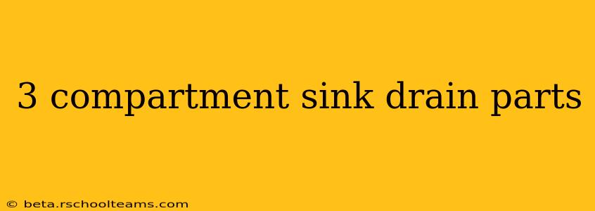 3 compartment sink drain parts