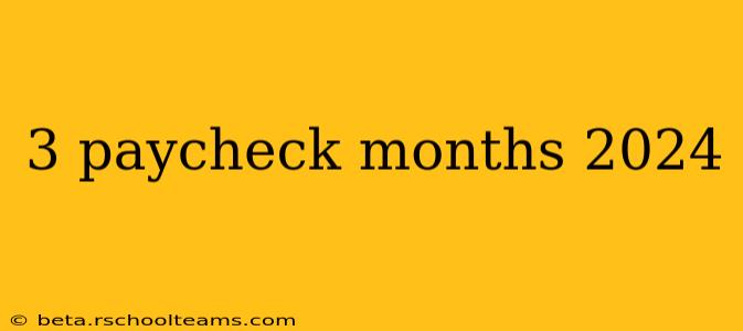 3 paycheck months 2024
