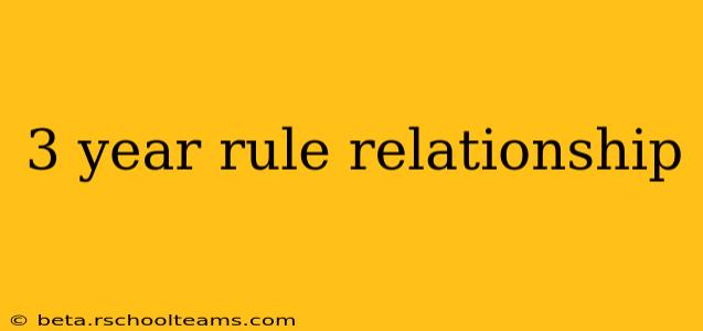 3 year rule relationship