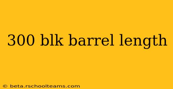 300 blk barrel length