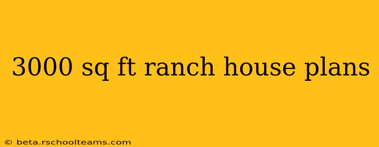 3000 sq ft ranch house plans