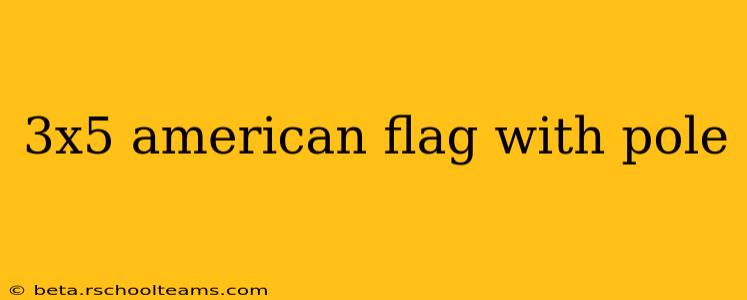 3x5 american flag with pole