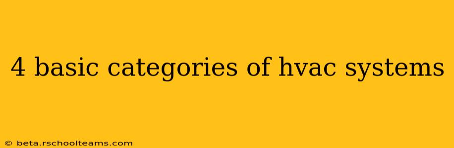 4 basic categories of hvac systems