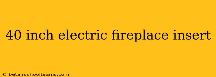 40 inch electric fireplace insert