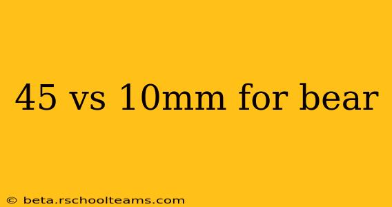 45 vs 10mm for bear