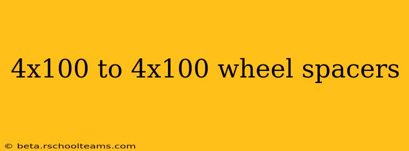 4x100 to 4x100 wheel spacers