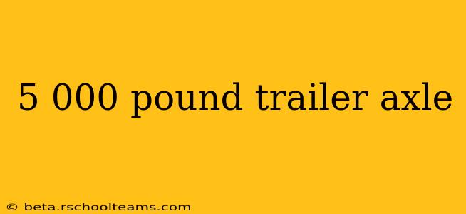5 000 pound trailer axle