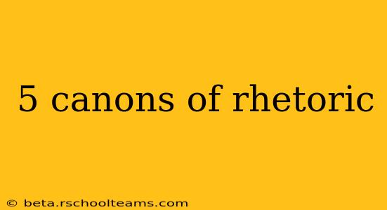 5 canons of rhetoric