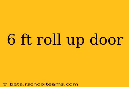 6 ft roll up door