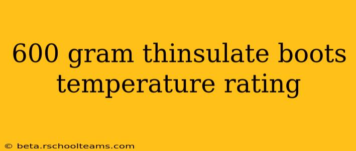 600 gram thinsulate boots temperature rating