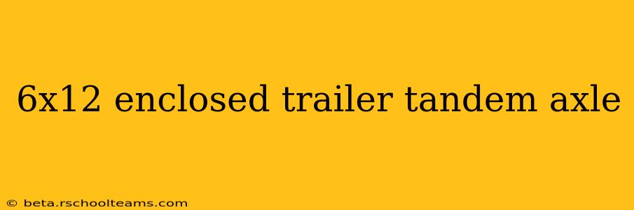 6x12 enclosed trailer tandem axle