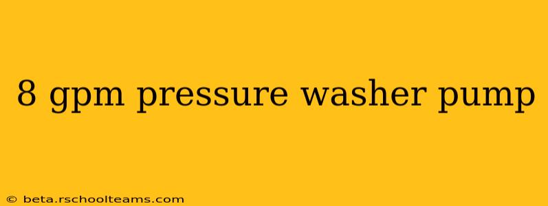 8 gpm pressure washer pump