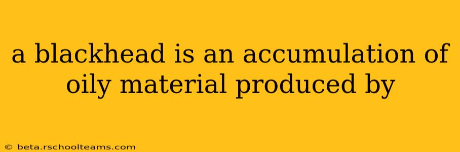 a blackhead is an accumulation of oily material produced by