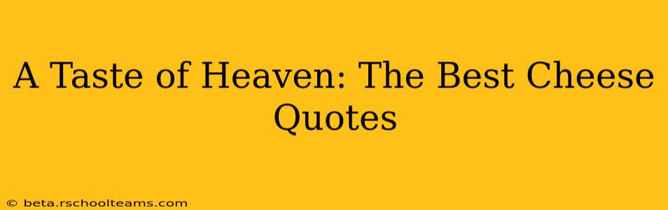 A Taste of Heaven: The Best Cheese Quotes