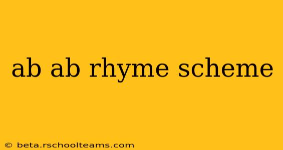 ab ab rhyme scheme