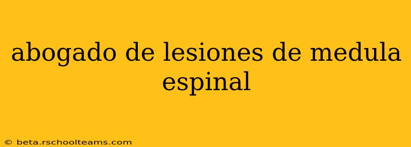 abogado de lesiones de medula espinal
