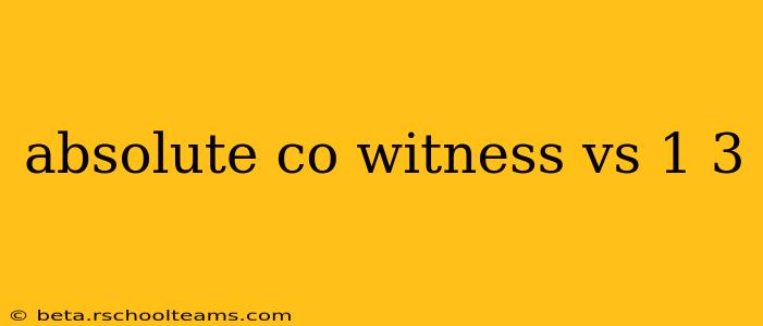 absolute co witness vs 1 3