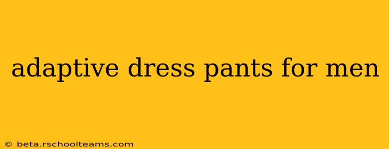 adaptive dress pants for men